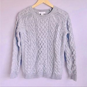 Women’s Crewneck Cable Knit Forever 21 Grey Small Sweater